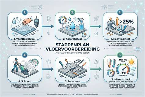 Infographic over stappenplan: van voorbereiding tot afwerking