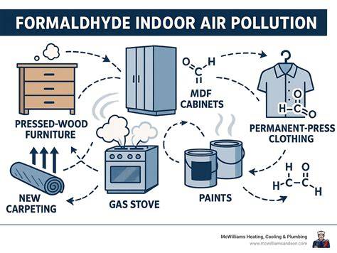 Infographic: Hoe formaldehyde vrijkomt uit MDF en welke factoren het beïnvloeden
