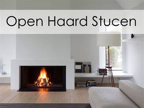 Infrastructuurdiagram van vloerverwarming gekoppeld aan een open haard met watermantel