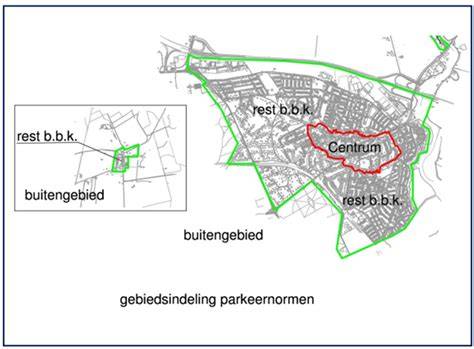 Afbeelding: kaart en plan voor gebiedsindeling en toekomstige bouwobjecten