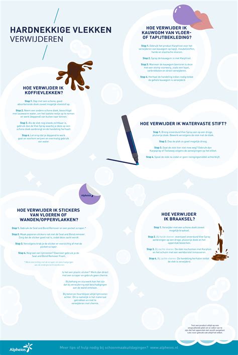 Infographic: Soorten vlekken en bijbehorende behandelstappen