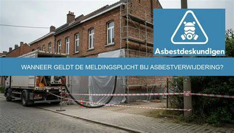 Infographic overzicht risicoklassen en meldingsplicht bij asbestverwijdering in Hoorn
