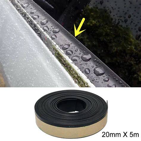 Regenstrip en anti-lekstok in gebruik