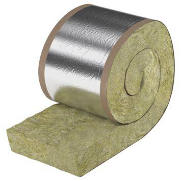 illustratieve afbeelding van Rockwool 123 spijkerflensdeken met aluminiumzijde en dampopen papier