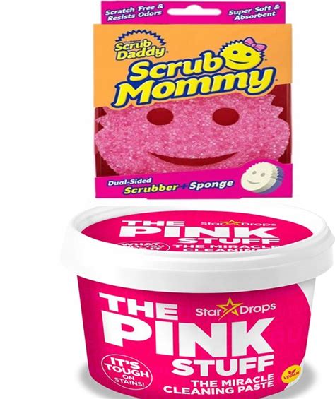 The Pink Stuff en Scrub Mommy in actie