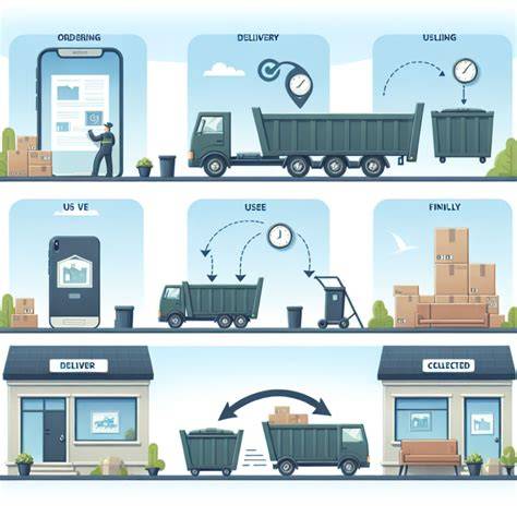 Processchema voor levering en ophalen van containers