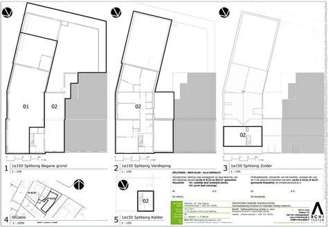 Zijdeoutlines van een renovatieplan en planning
