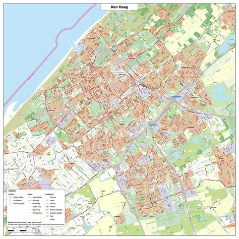 Kaart van Den Haag met focus op spoedlocaties en bereikbaarheid