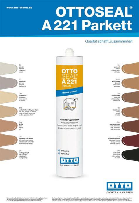 Infographic: kleurkiezer Ottoseal Parkett en suggesties per houtsoort