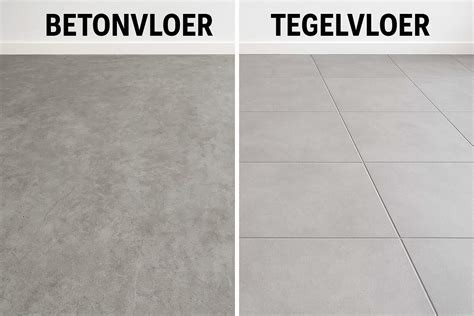 Diagram: Betonlook vloer vs echte betonvloer (voordelen en nadelen)