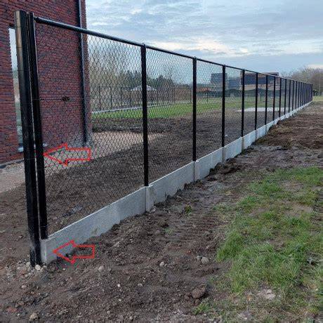 Vooraanzicht begin- en eindpaal