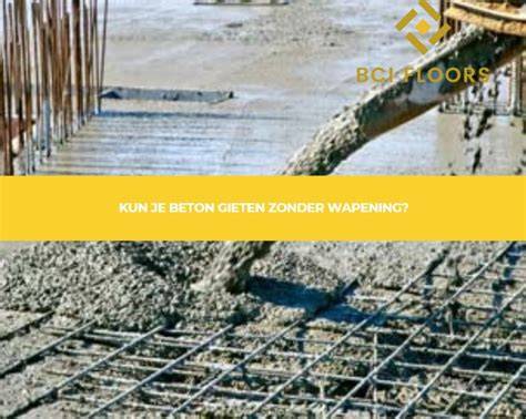 Foto: betonvloer met wapening en inspectiepunten