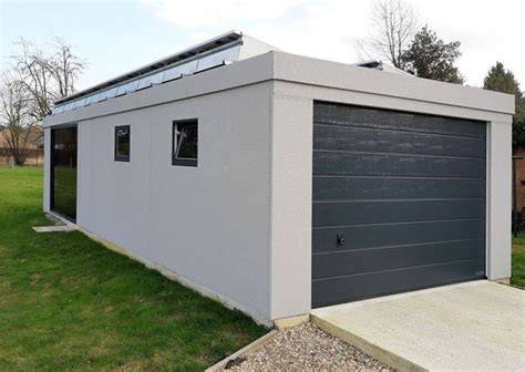 Prefab betongarage op locatie