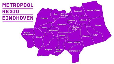 Kaart: regio Eindhoven en installatielocaties