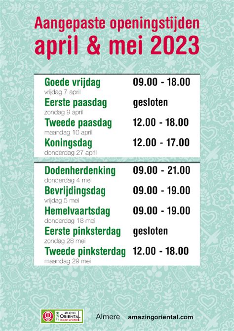 Infographic: Acties en evenementen in Amazing Oriental Almere (oktober)