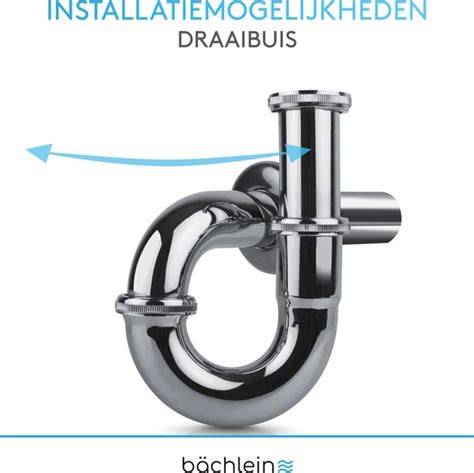 Schema: Verbinding tussen afvoerplug, sifon en sifonpijp
