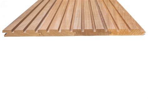 Afbeelding van thermo Ayous gevelbekleding in Triple blokprofiel en Rhombus profiel