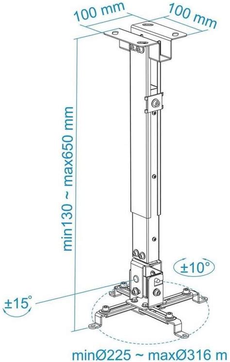 Be रamer beugel en plafondmontage diagram