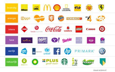 Merken en assortiment illustratie met logo's van A-merken