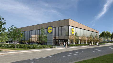 Diagram: Verkooppunten en zones in de vernieuwde Lidl-winkel