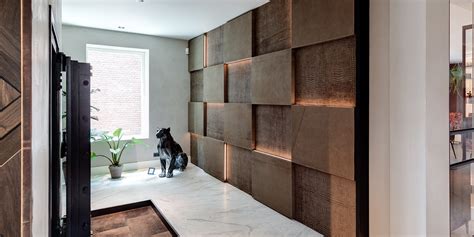 Foto: Voorbeelden van leren wandbekleding in verschillende ruimtes