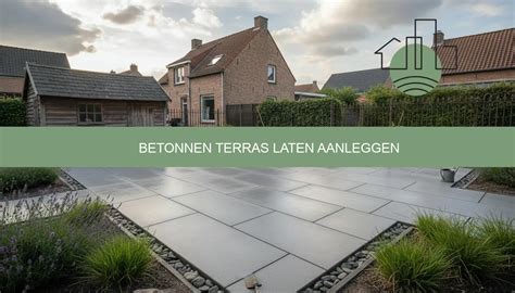 Schematische uitvoering van een betonnen terras