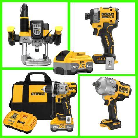 Schema: Verschillende DeWalt XR accupakken