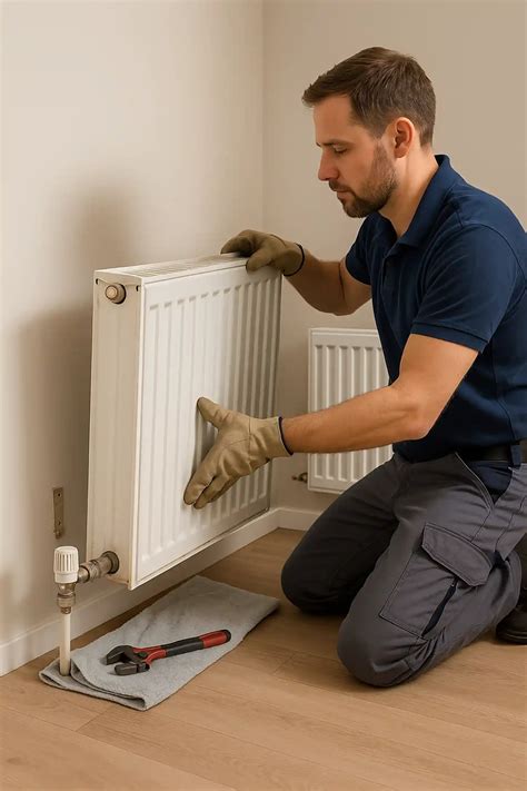 Visualisatie: korte stappenkaart radiator vervangen