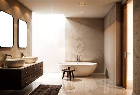 Inspirerende combinatie van marmer en hout in een badkamer