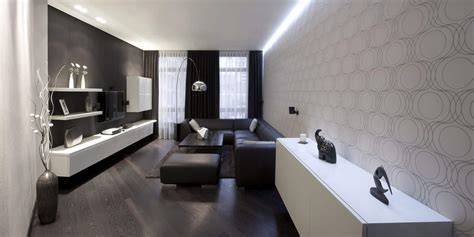Woonkamer met krokodillenprint accentwand