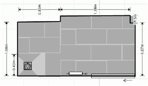 Plan voor plaatsing van tegels met legplan en waterpas