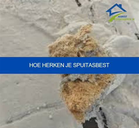 Foto van spuitasbest structuur en herkenbare vezels