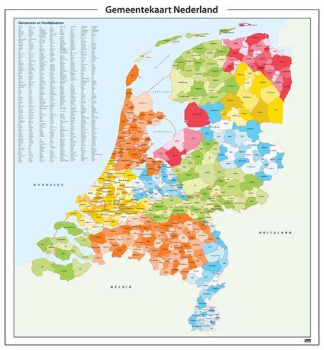 Kaart: Overzicht van verdelerlocaties per kamer