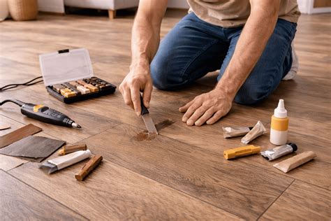 Schema: stappenplan voor repareren van krassen en deuken