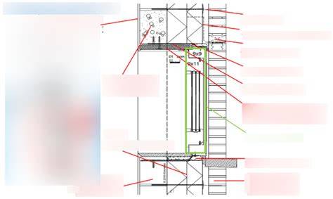 Detailtekening: montagehoek en wandprofielen