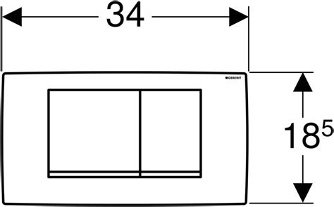 Geberit Highline bedieningspaneel in RVS-look, afmeting 34x18,5 cm