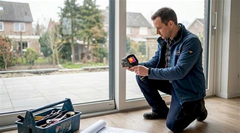 Montageteam dat kozijnen levert en controleert