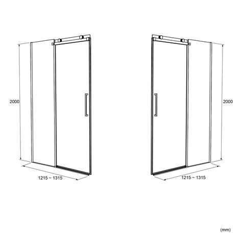 Diagram: vergelijking van 150 cm douchedeur opties
