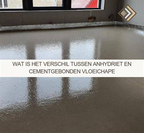 Infographic: Overzicht van cementgebonden vs. anhydriet dekvloeren met vloerverwarming