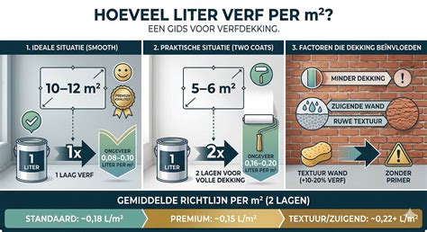 Infographic: Verbruik en dekking per liter verf