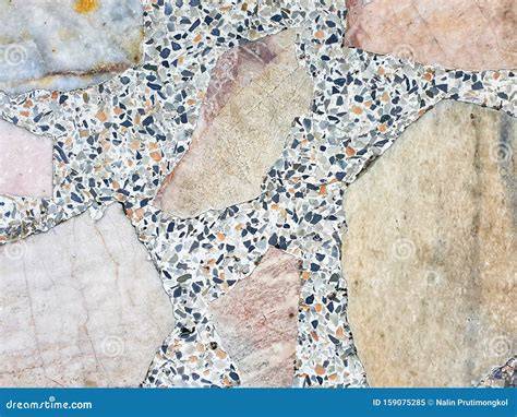 Terrazzo vloer patroon collage