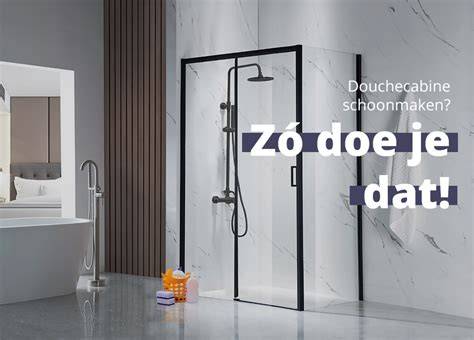 Infographic: Stappenplan voor het reinigen van douchecabine