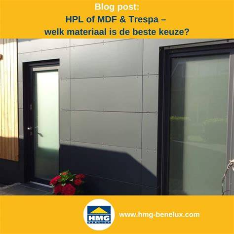 Trespa gevelbekleding infographic: opbouw van HPL/Trespa en toepassingen