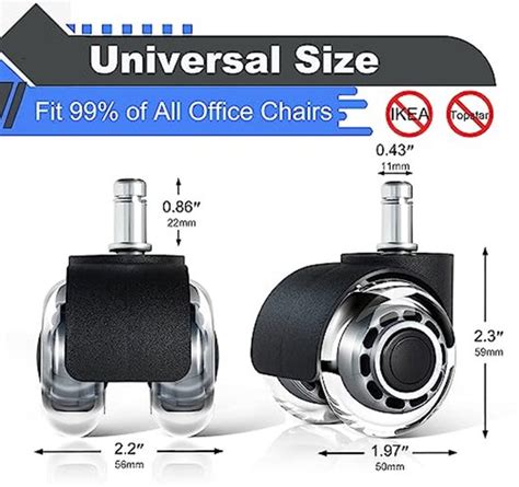 Infographic: vergelijking harde vs zachte bureaustoelwielen op laminaat