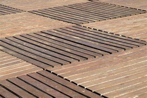 Afbeelding: patroonmogelijkheden met houten terrastegels