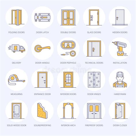Illustratie: diverse deurtypes en montageopties