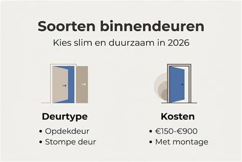 Infographic: overzicht van toetredings- en montagemethoden voor binnendeuren