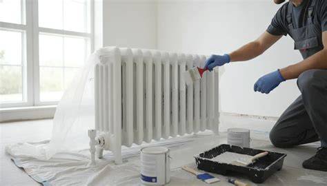 Infographic: overzicht stappenplan radiator schilderen
