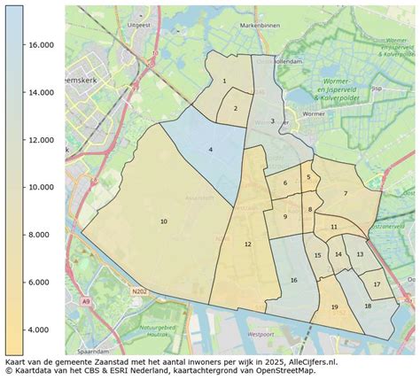 Informatieve kaart van funderingsrisico in Zaanstad