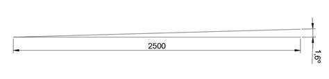Praktische tekening van afschot per leidingdiameter